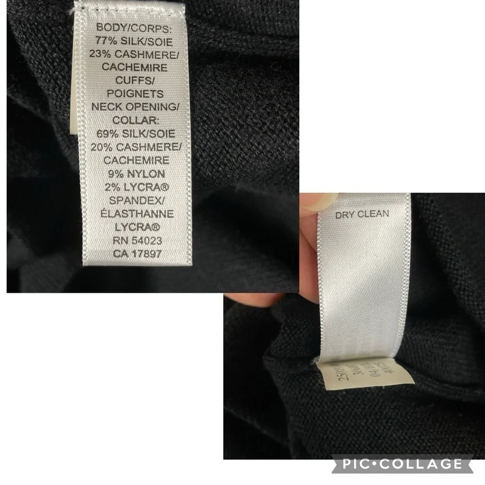 Banana Republic Silk Cashmere Quarter Zip Elbow-Patch Collegiate Sweater Sz M